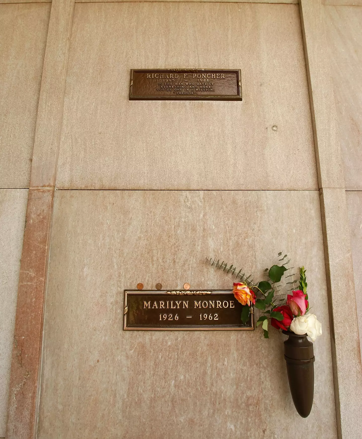 Richard Poncher insisted he be buried above Marilyn Monroe, and said he wanted to be face down (Michael Buckner/Getty Images)