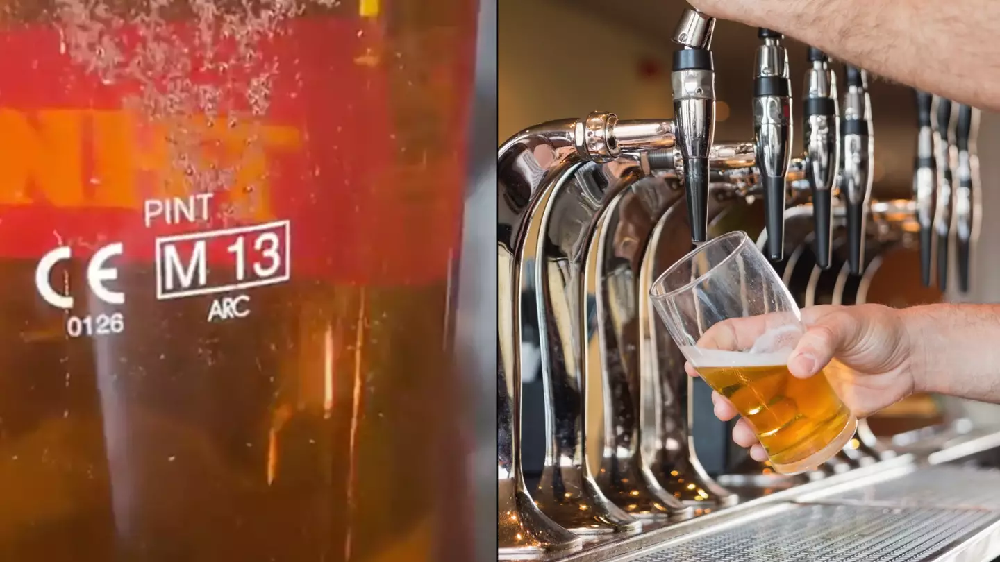Pub manager explains what the number on pint glasses in UK actually means