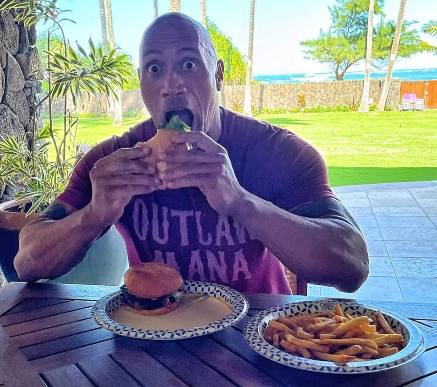 The Rock is known for having a huge appetite.