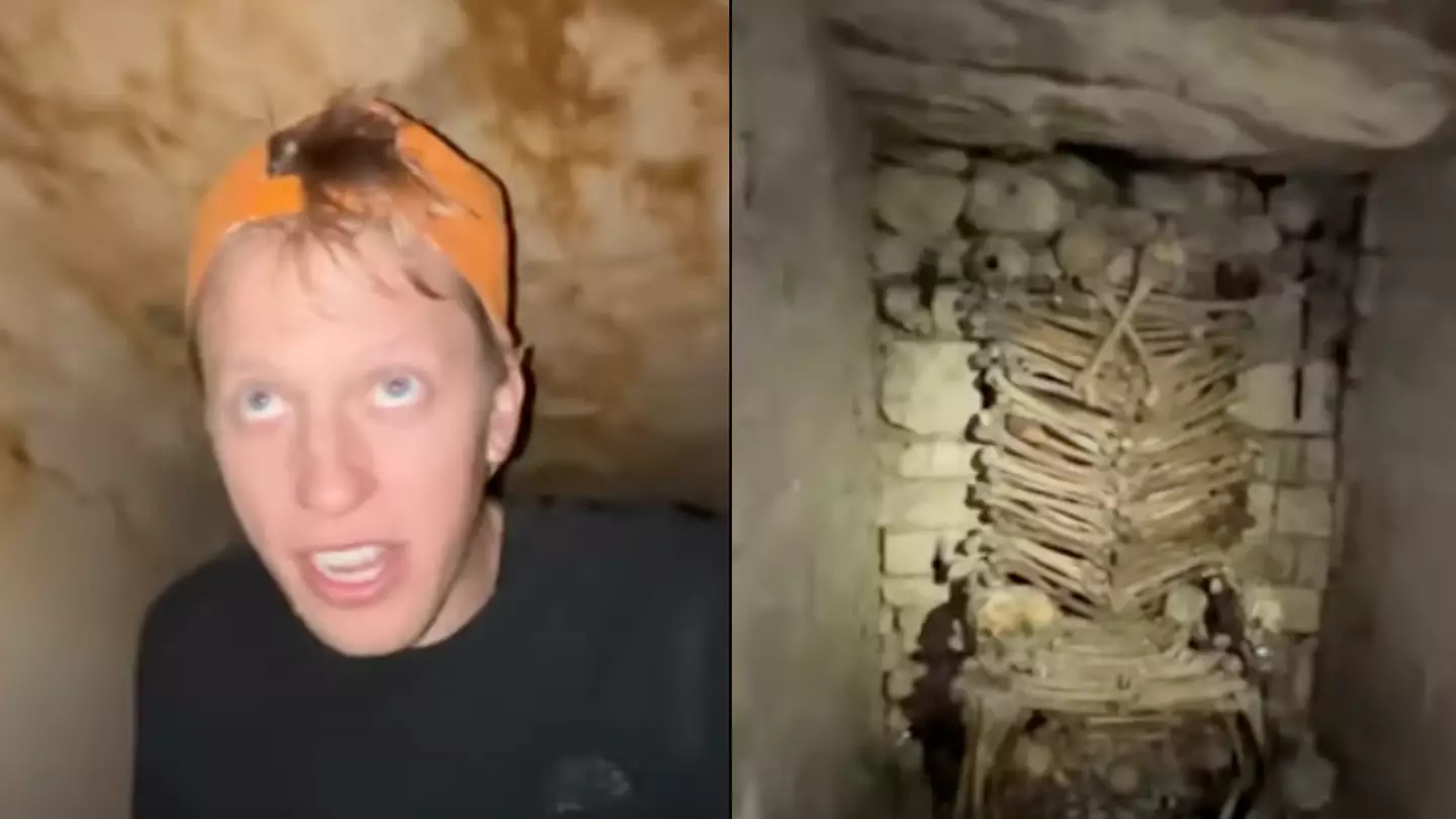 YouTuber documents all the chilling things he finds in exploring creepy abandoned catacombs