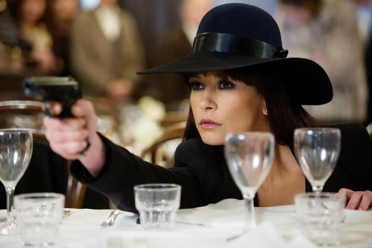 Zeta-Jones channeling Bond in Red 2.