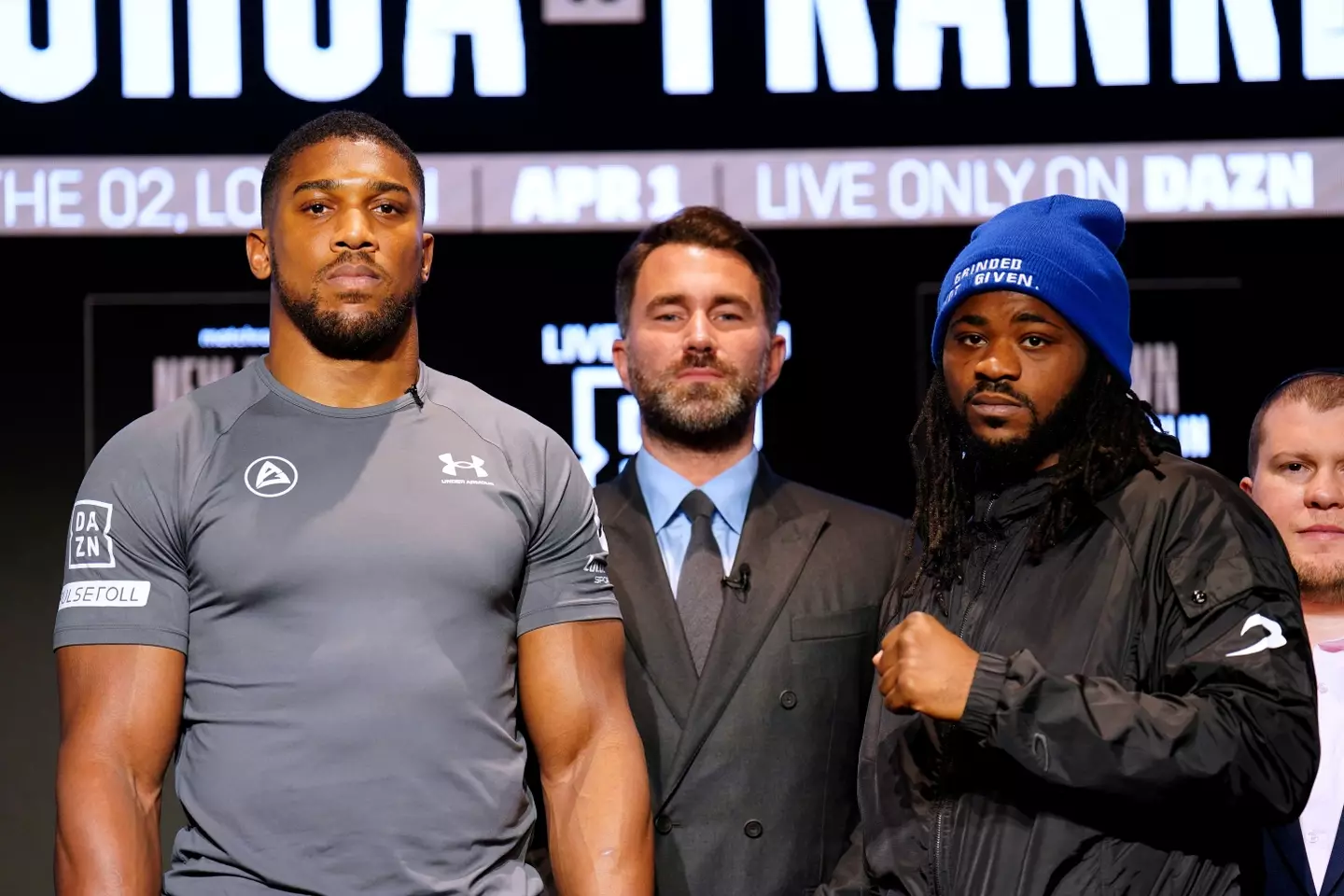 Anthony Joshua is set to get in the ring with Jermaine Franklin tonight.