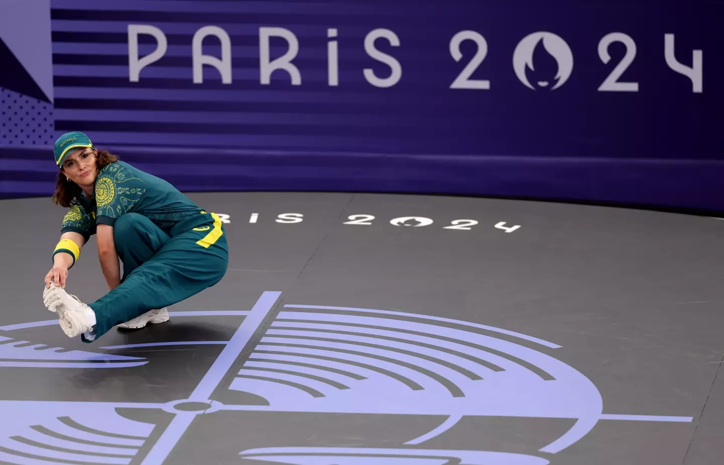 Raygun during her viral Olympic routine (Ezra Shaw / Getty Images)
