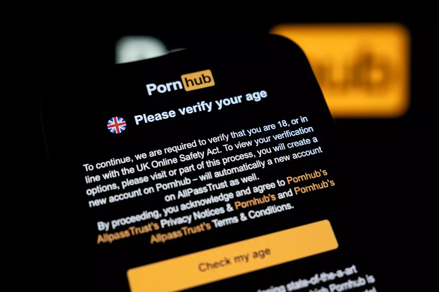 People who have not previously verified their age will not be able to access explicit content (Samuel Boivin/NurPhoto via Getty Images)