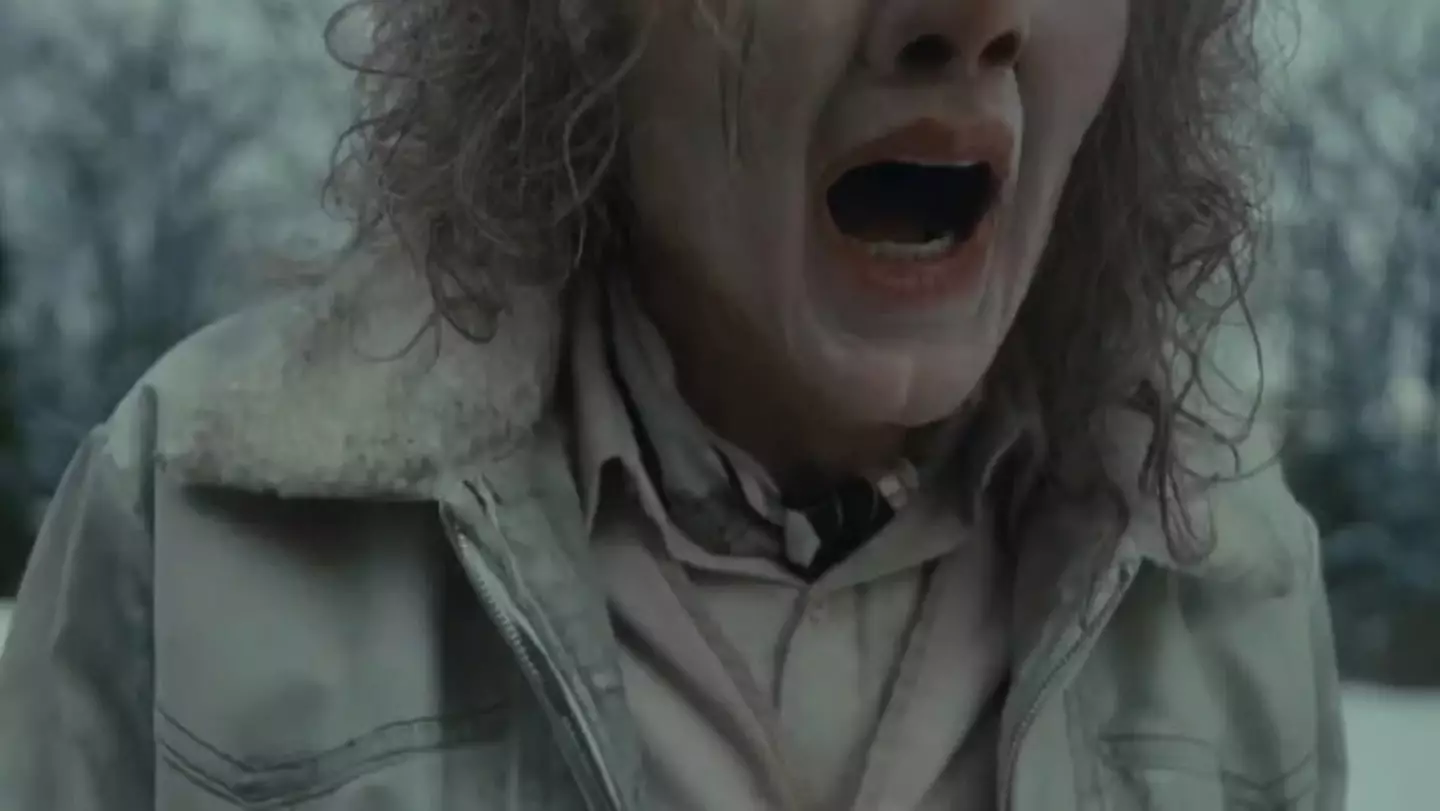 Nicolas Cage's creepy character features in the opening scene. (NEON)