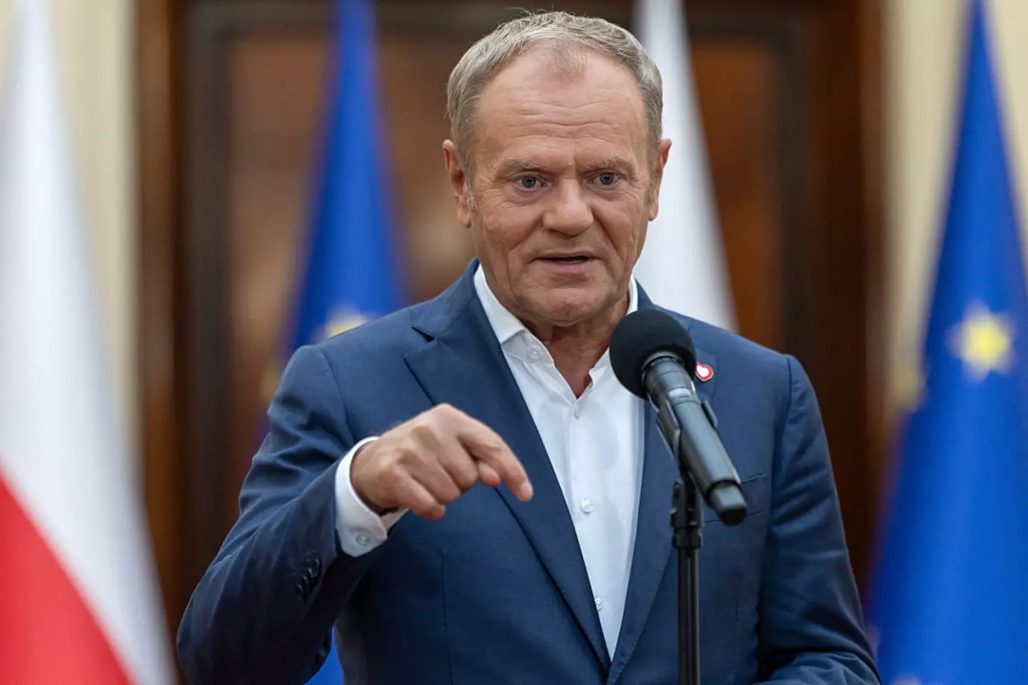 Donald Tusk has made it clear how Poland will react if Russia offends again (WOJTEK RADWANSKI/AFP via Getty Images)