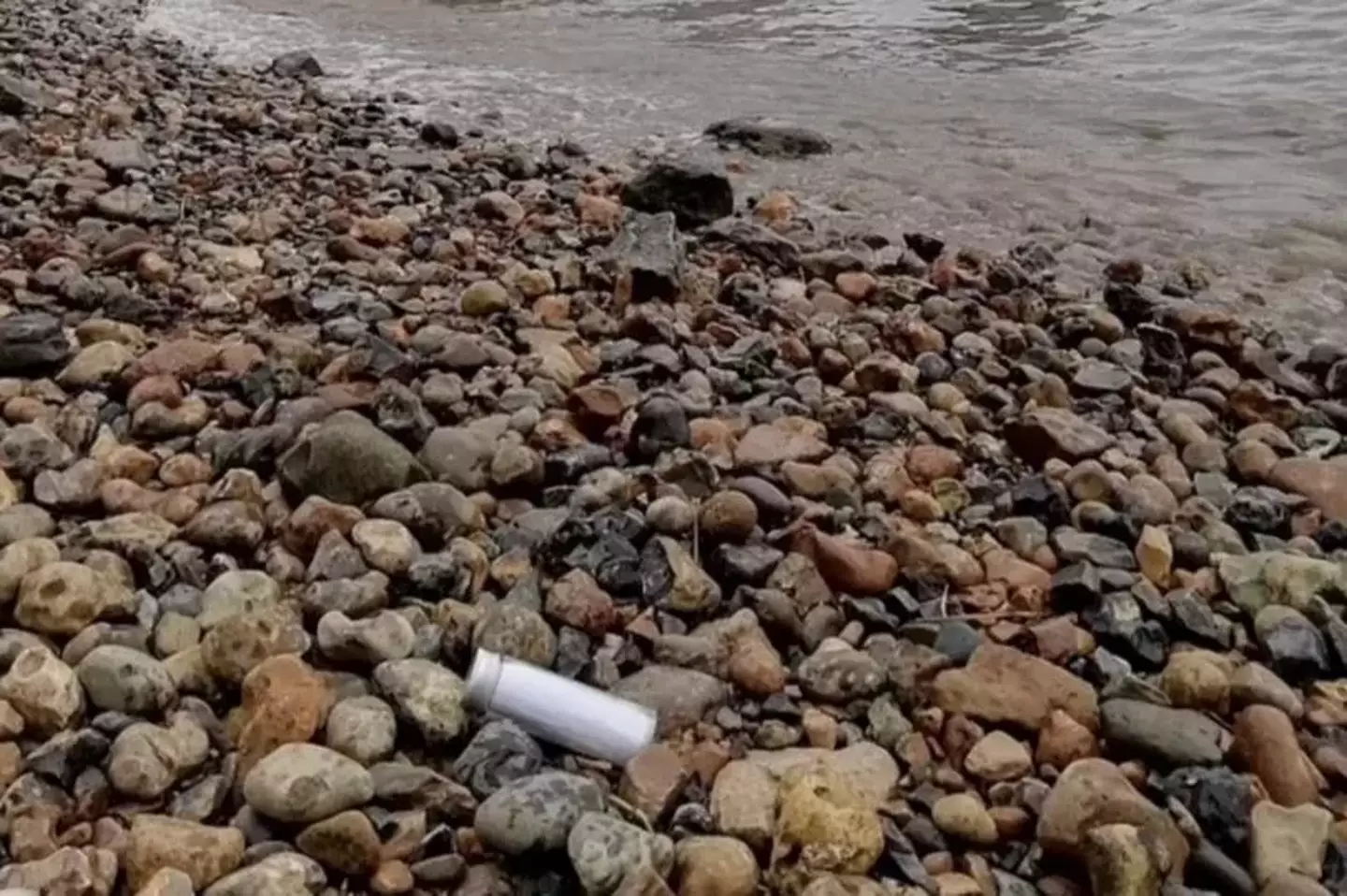 The message was found inside the bottle.