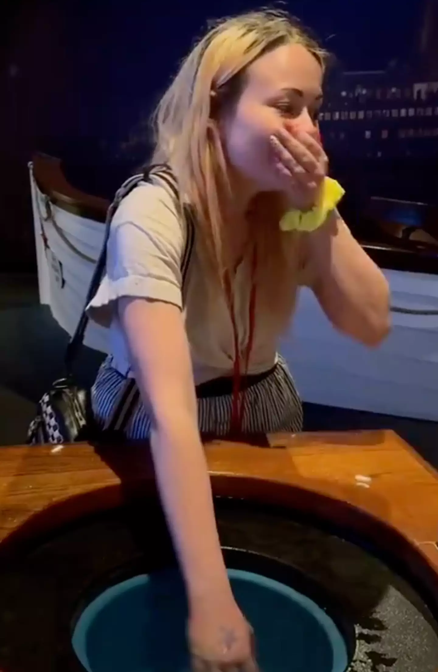 The water in question is approximately -2°C (X/@Rainmaker1973)