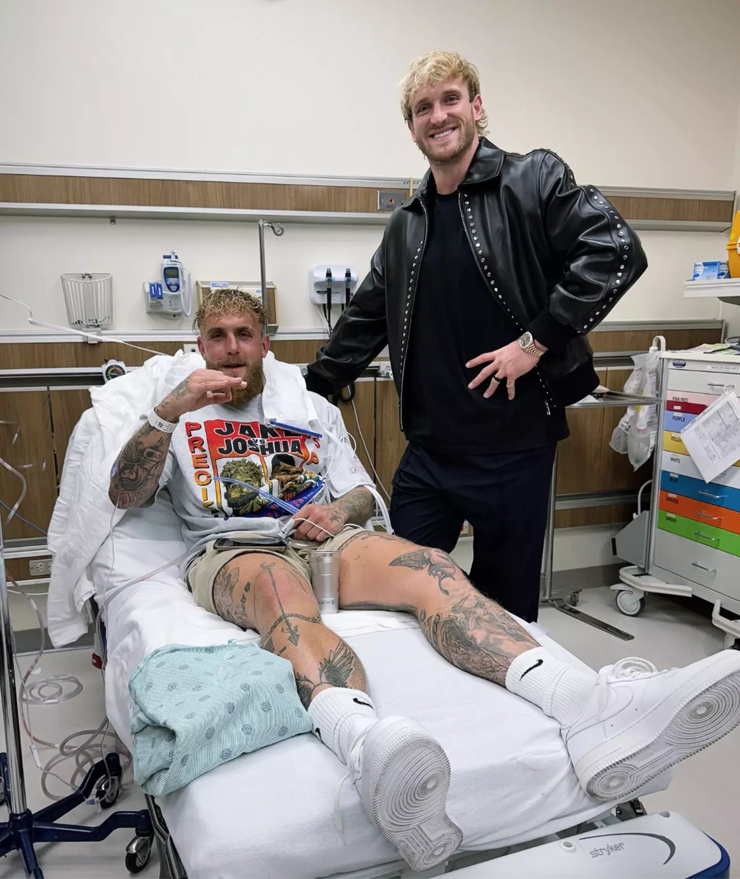 Jake Paul says he's been left with a broken jaw (@LoganPaul/X)
