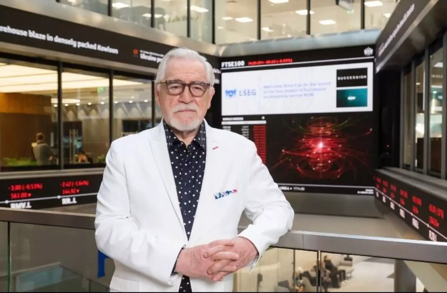 Brian Cox at the London Stock Exchange.