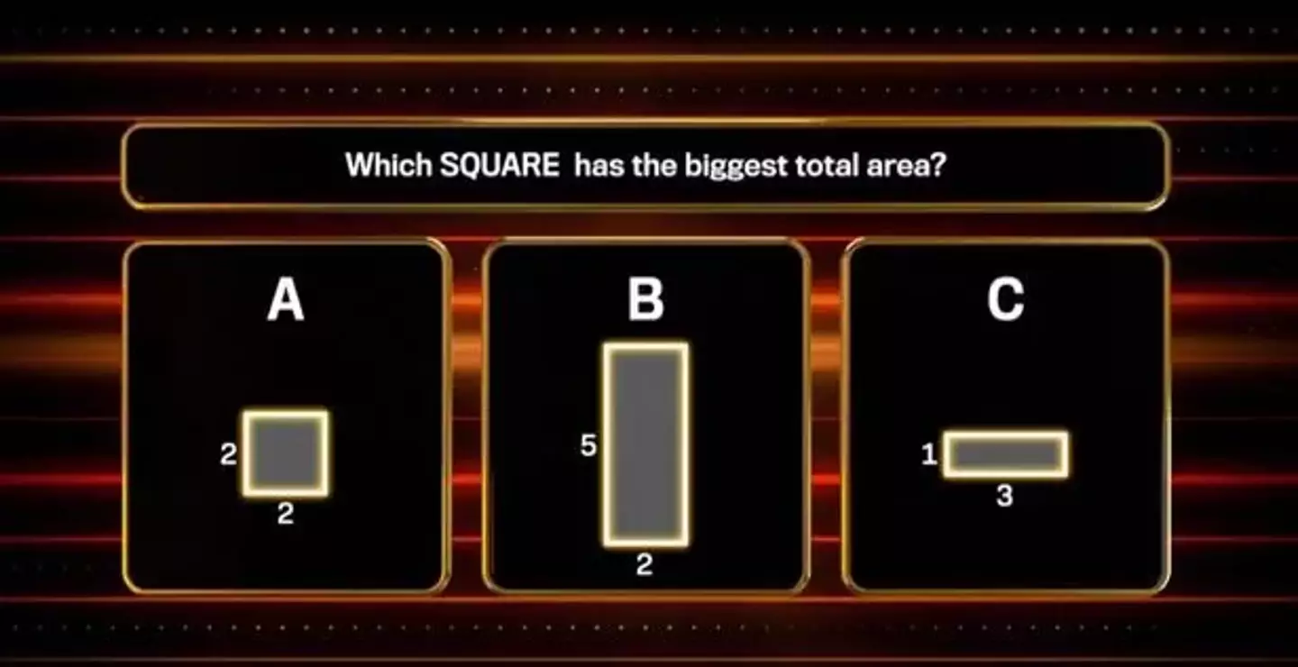 Only 25% of contestants got 'easy' square question correct on ITV's 1% Club