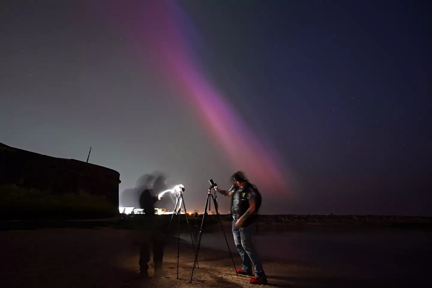 The aurora borealis painted the skies across the UK pink back in May (PAUL ELLIS/AFP via Getty Images)