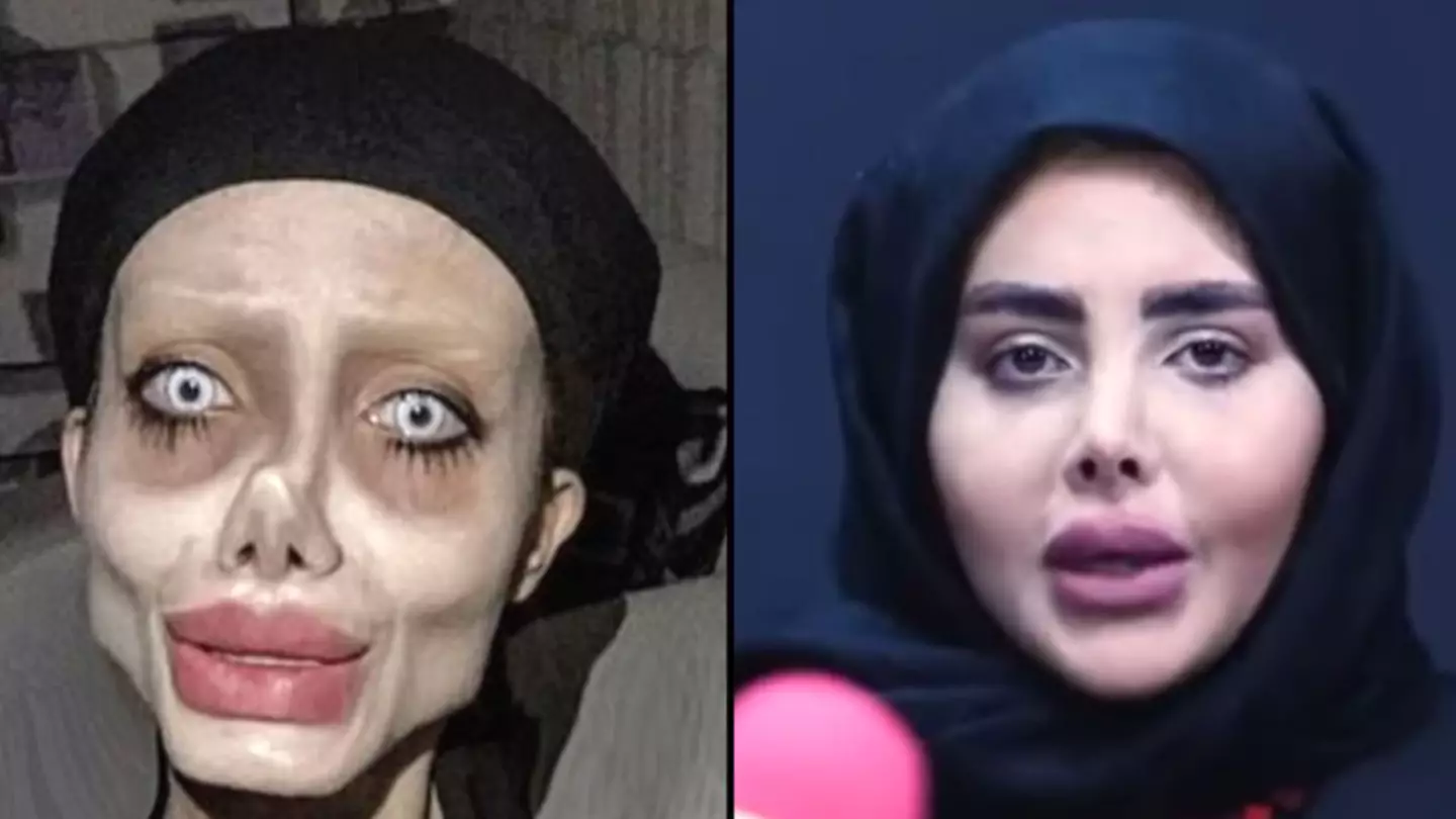 'Zombie' Angelina Jolie lookalike showed real face in interview after being released from prison