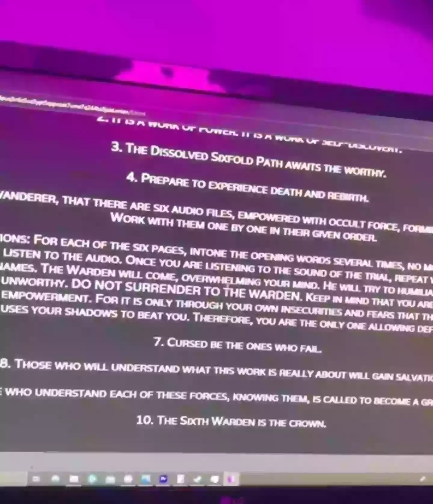 The guy reckoned he must have stumbled across a Satanic cult website (TikTok/@austinvro)