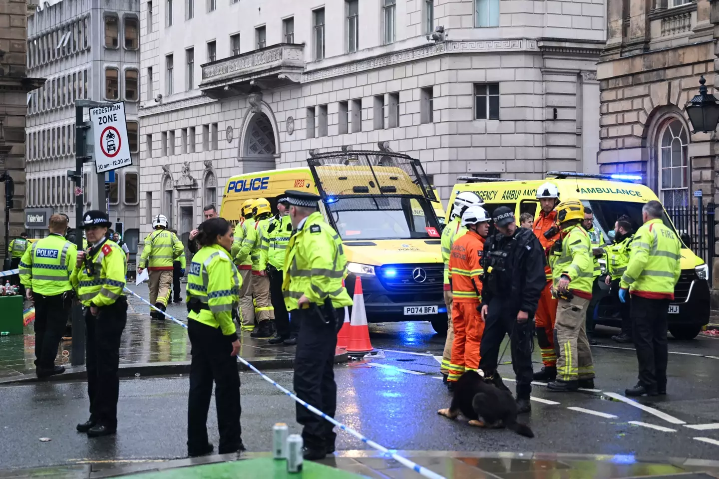 The scene was declared a major incident by authorities (PAUL ELLIS via Getty Images)