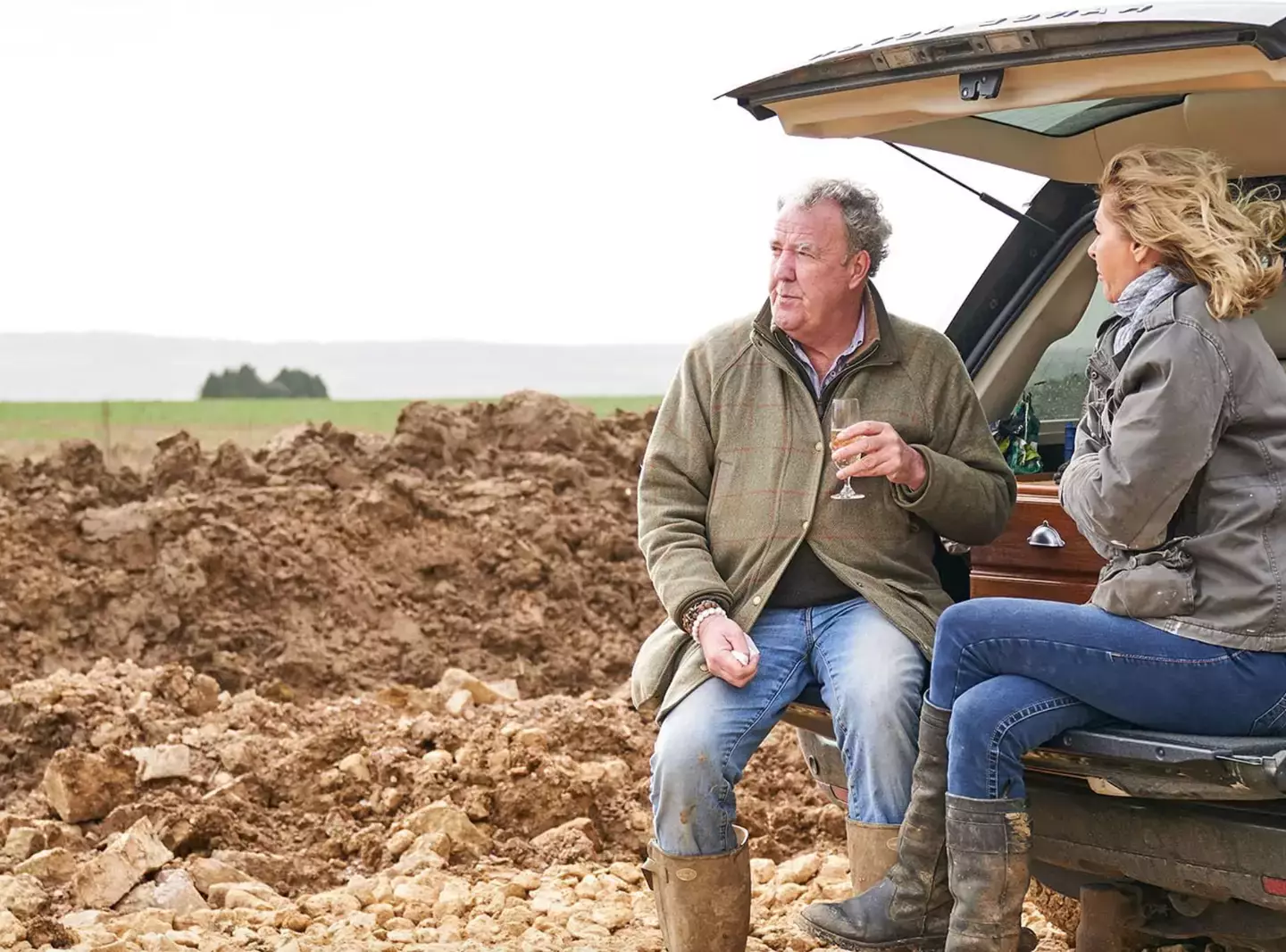 Clarkson's busy hosting his farm show. (Prime Video)
