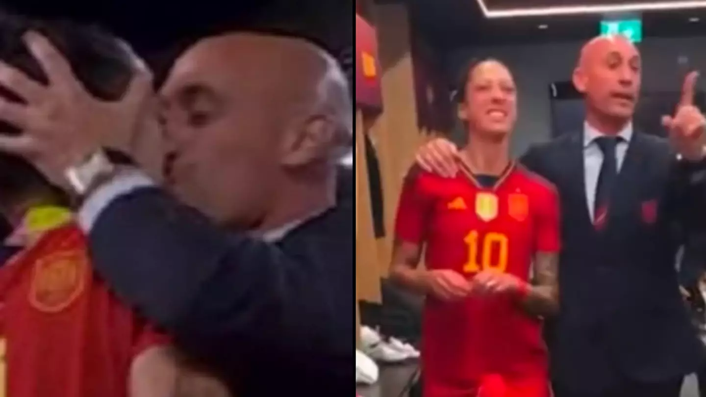 Spanish football boss makes joke after kissing Jenni Hermoso on the lips at the World Cup