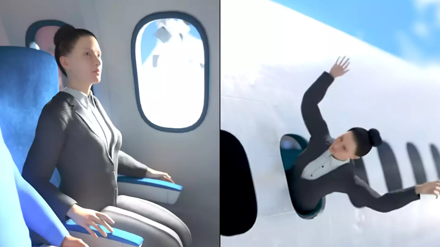 Shocking simulation shows what happened to woman who was sucked out of plane window on flight - Travel - LADbible