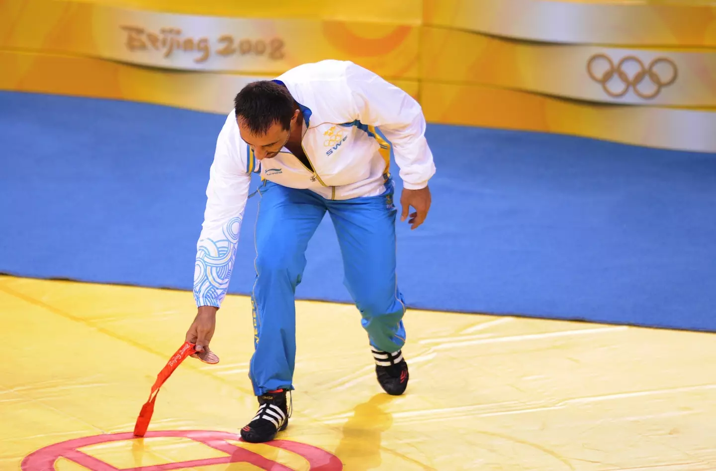 Swedish wrestler Ara Abrahamian rejected his medal (PETER PARKS/AFP via Getty Images)