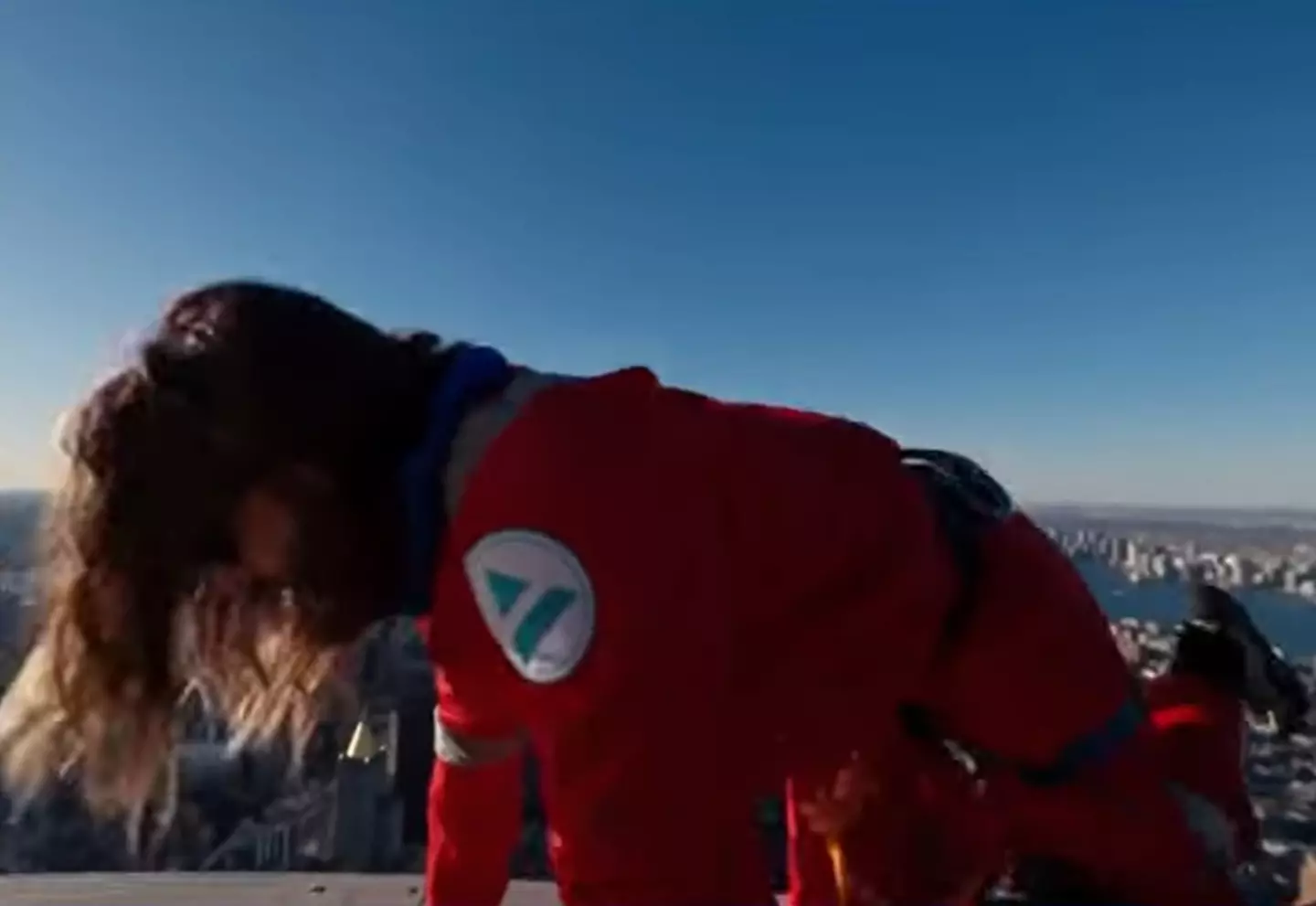 Jared Leto eventually made it to the top of the tower.