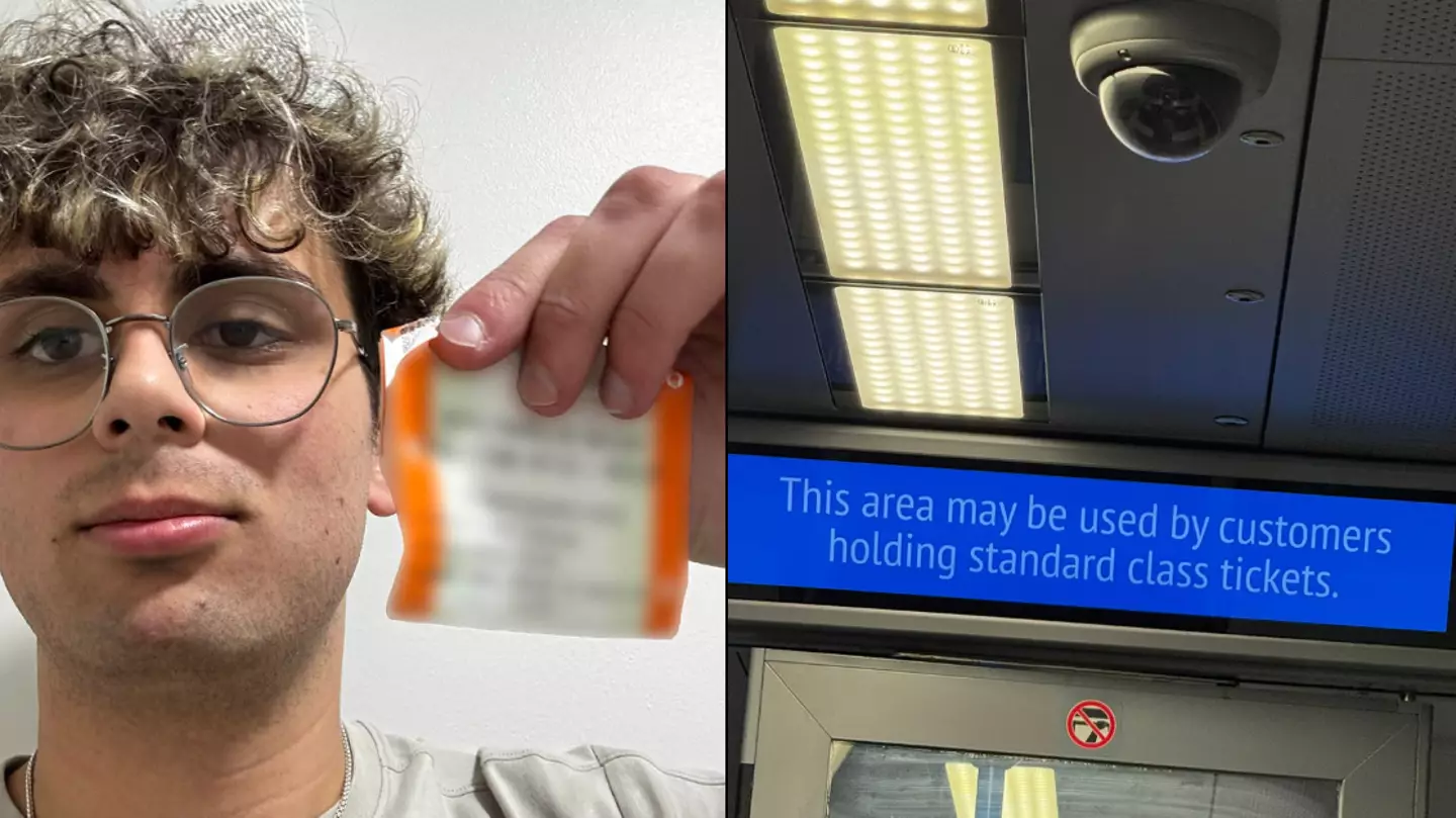 Student fined £80 for 'sitting in wrong part of carriage' on packed train