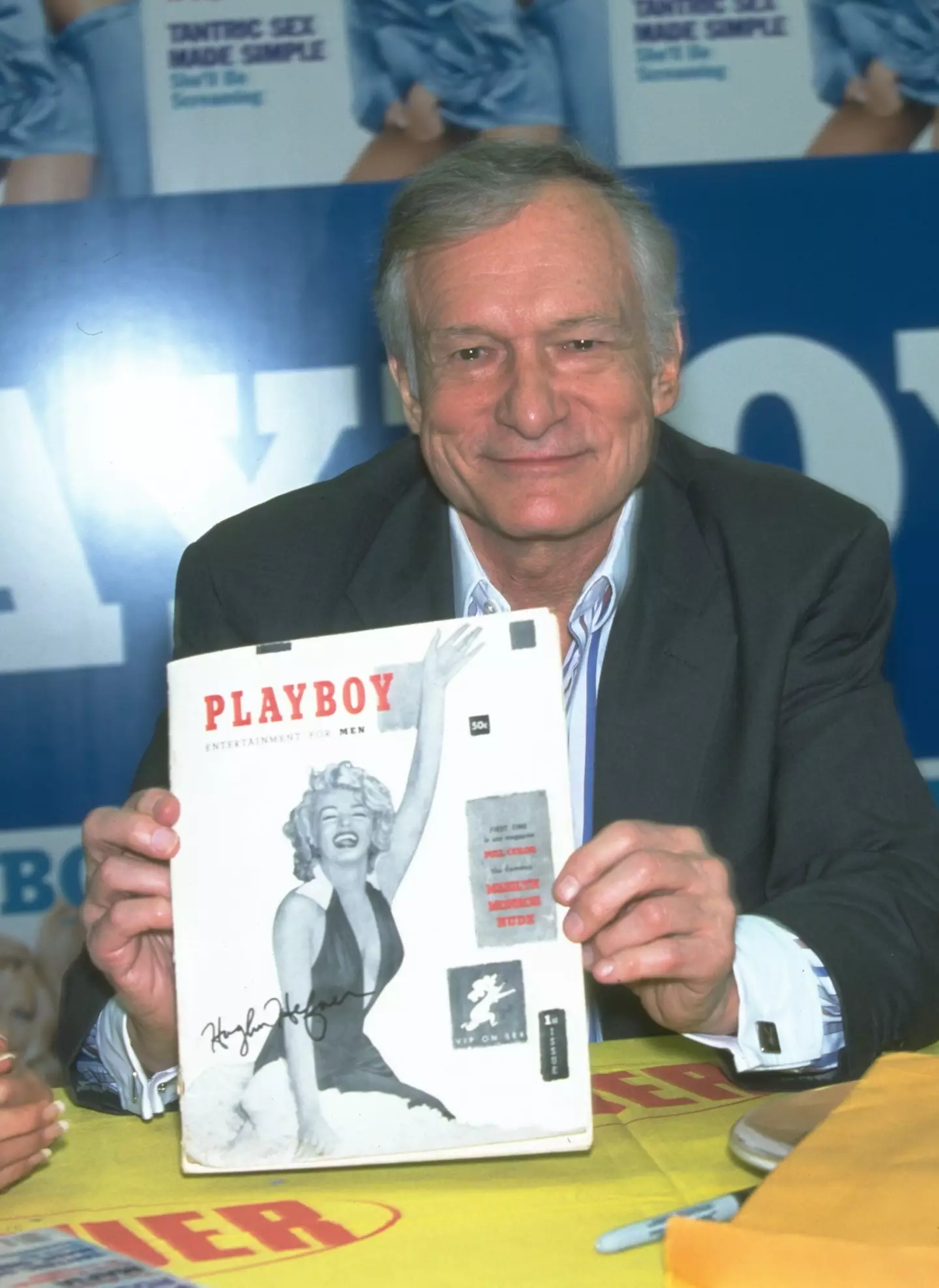 The iconic movie star featured on the first Playboy cover, although Hefner didn't get her consent (Rick Maiman/Sygma via Getty Images)