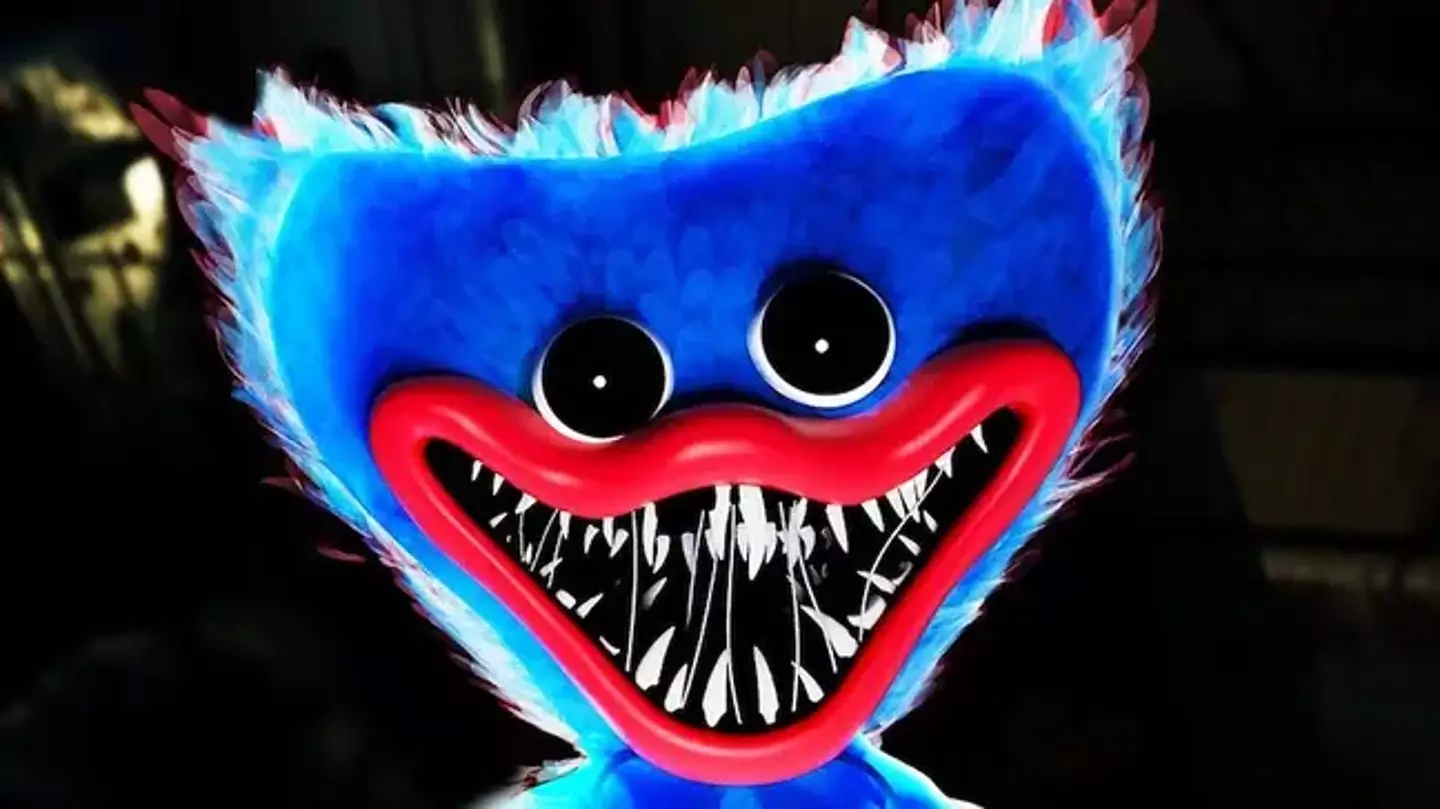 Huggy Wuggy is a fictional blue bear with razor sharp teeth.