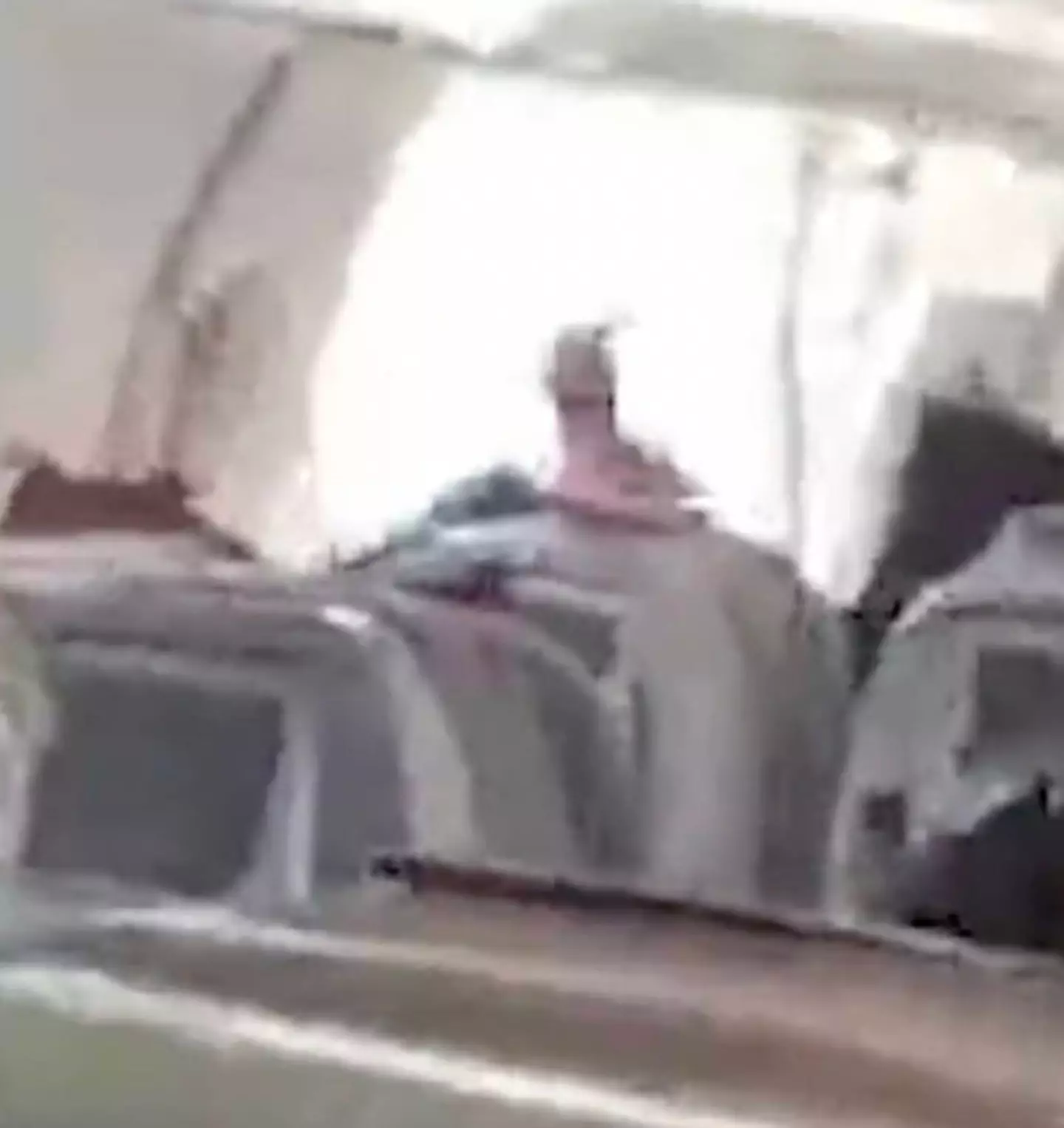 Video footage shows wing tearing through the cabin.