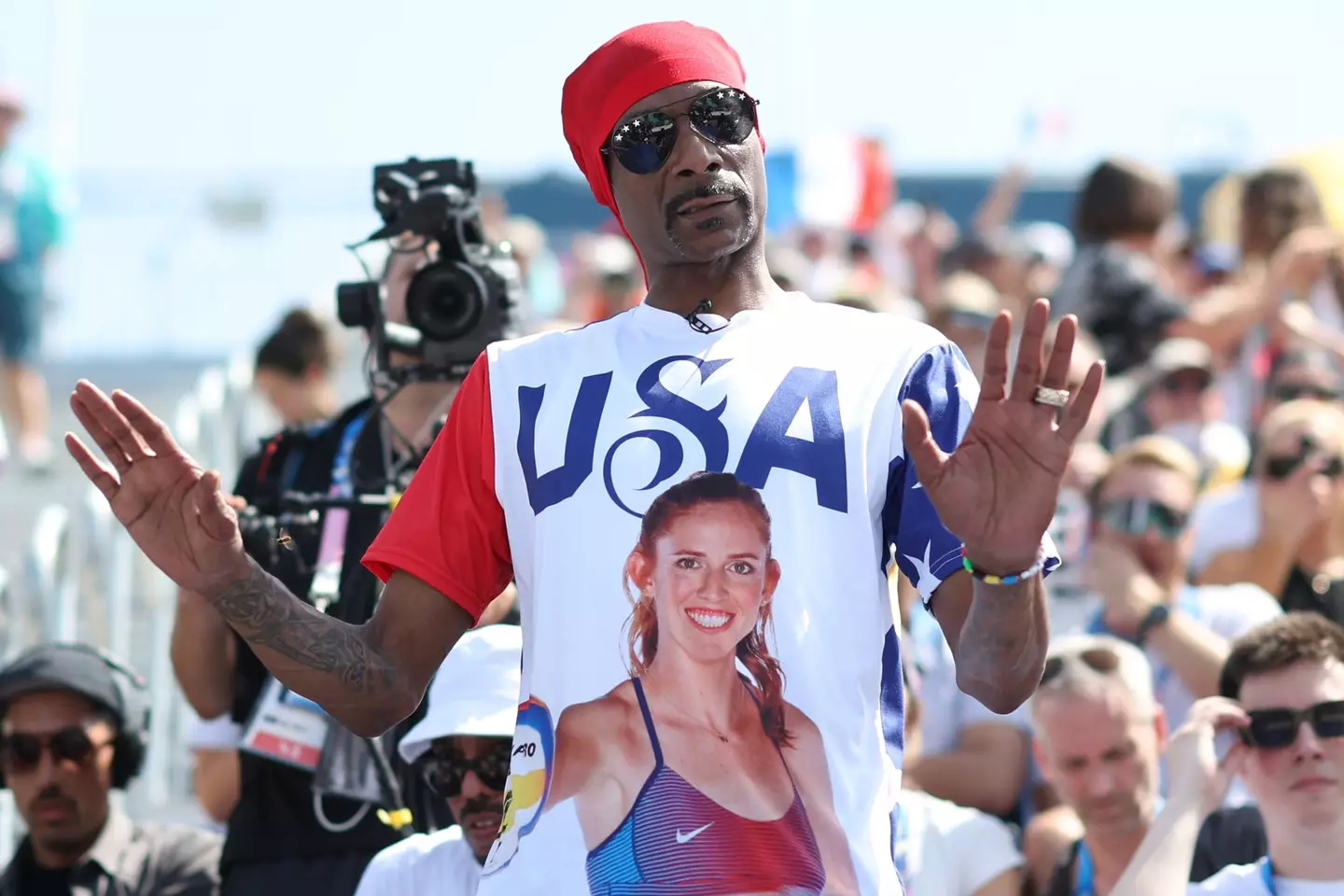 Snoop Dogg has been the unlikely star of the Paris Olympics. (Carl Recine/Getty Images)