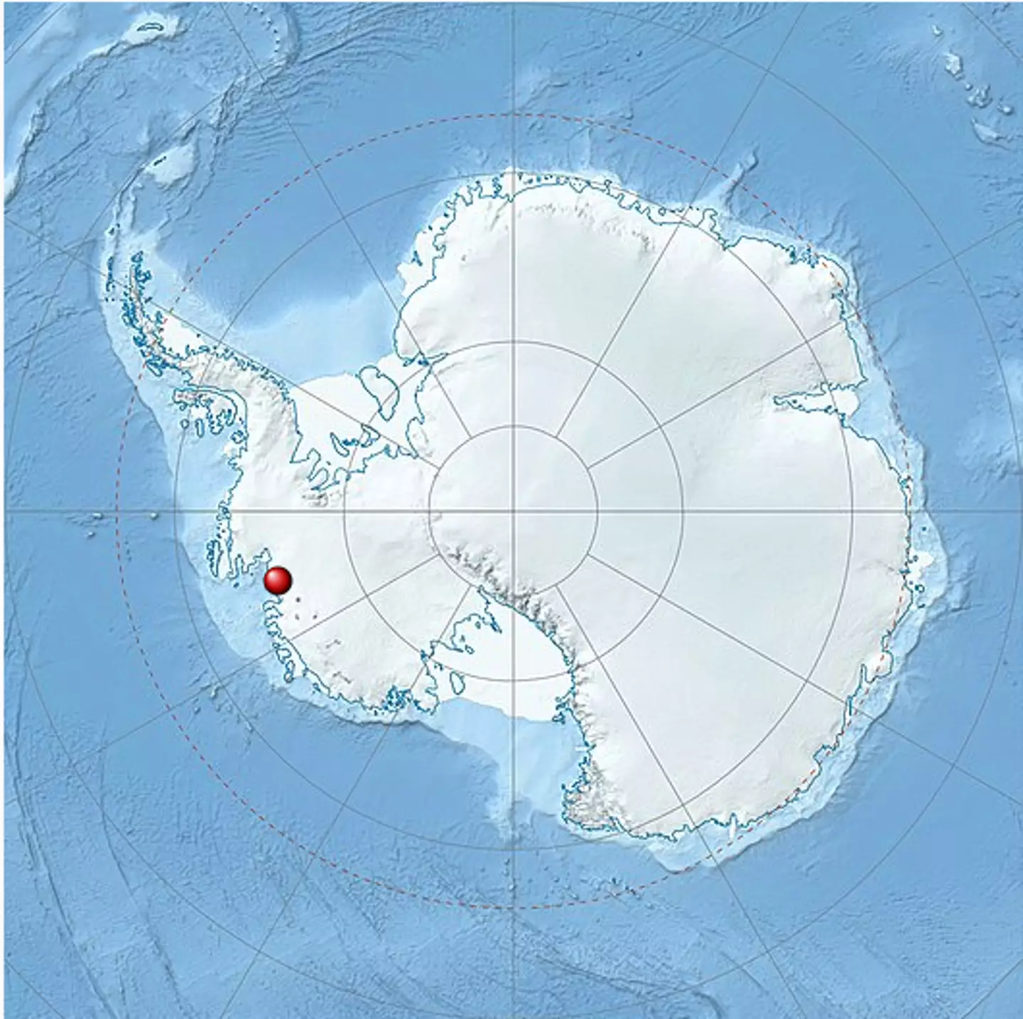 Location of the Doomsday Glacier.