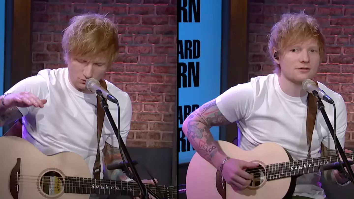 Ed Sheeran plays songs on guitar which helped him win copyright lawsuit