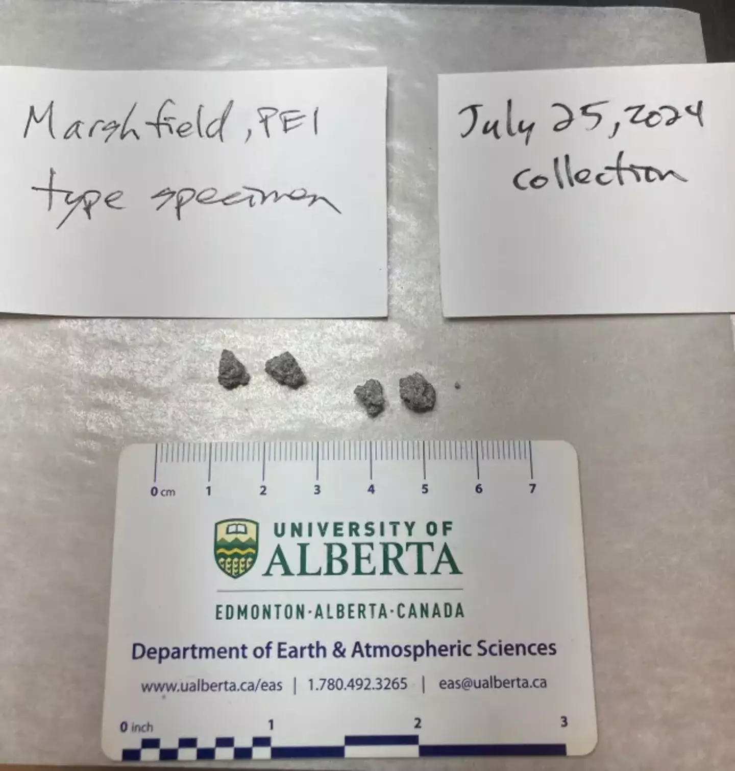 The University of Alberta have studied the findings (University of Alberta Meteorite Collection)