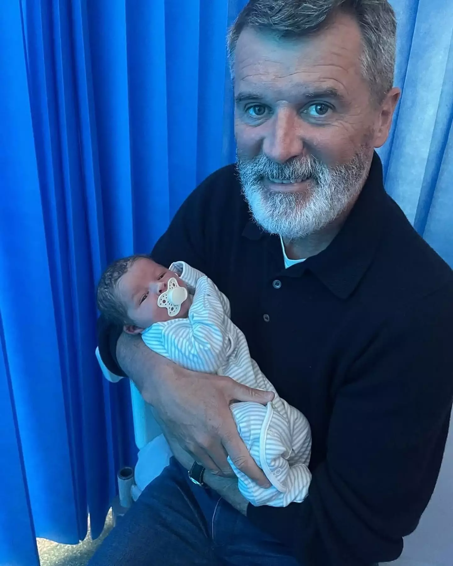 Roy Keane with new born grandson (Instagram)