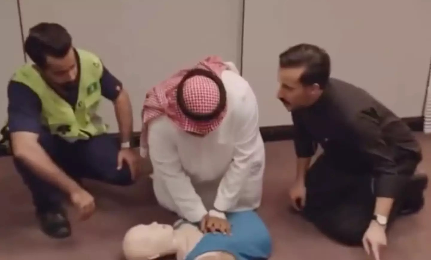 Al Maktab recreates the iconic CPR and fire drill scenes.