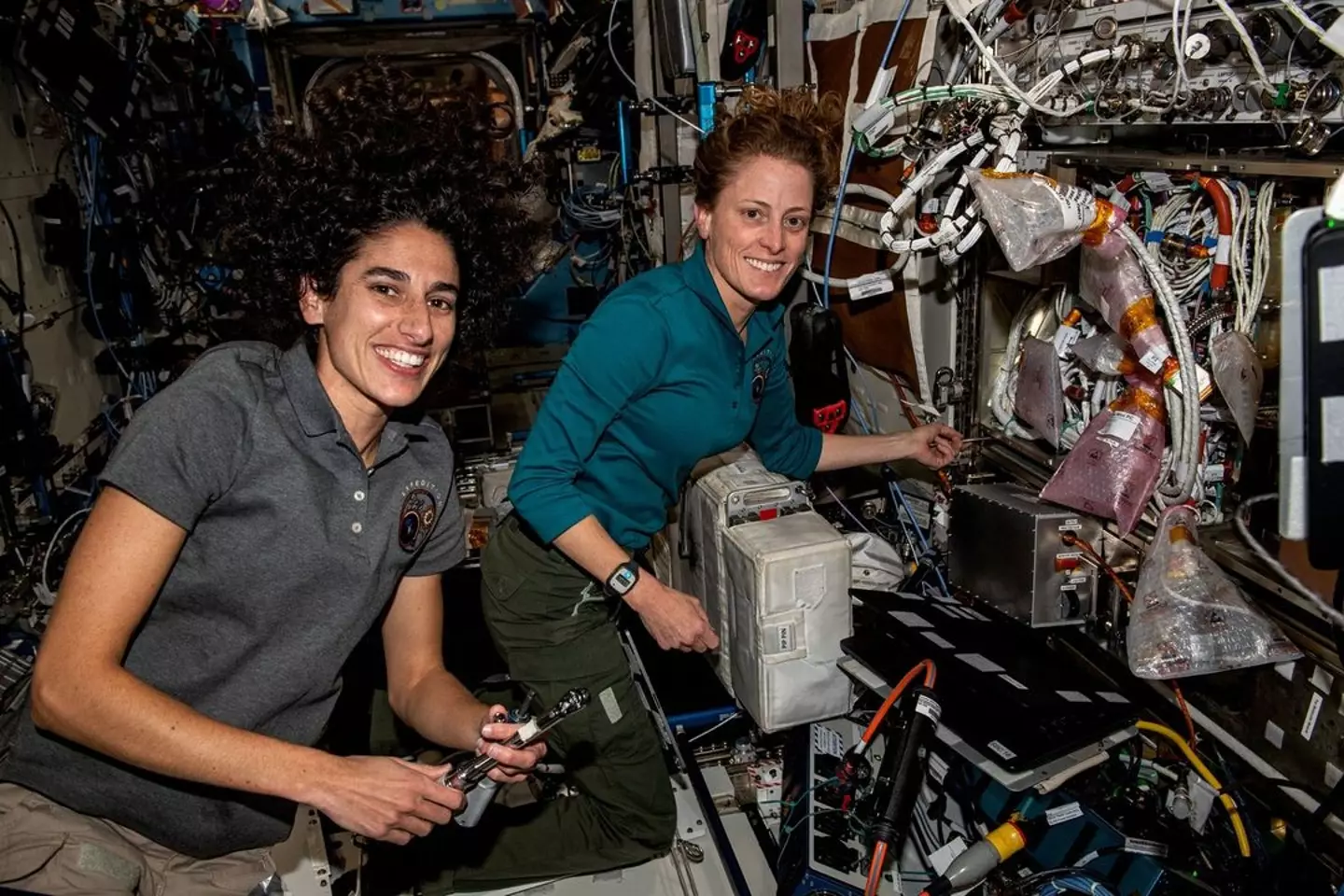 NASA astronauts Jasmin Moghbeli and Loral O’Hara.