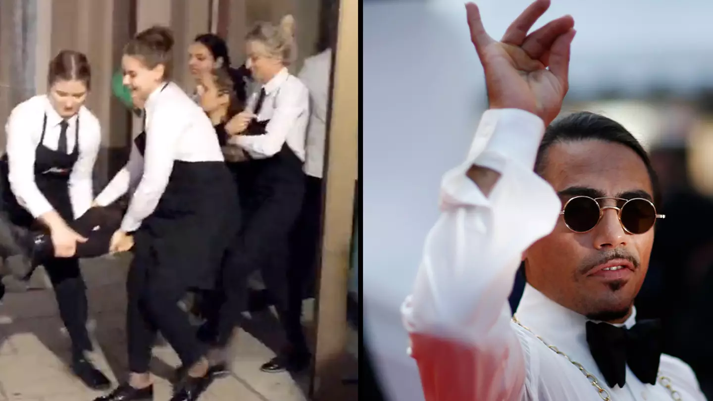 Waitresses at Salt Bae's restaurant physically remove Animal Rebellion protesters