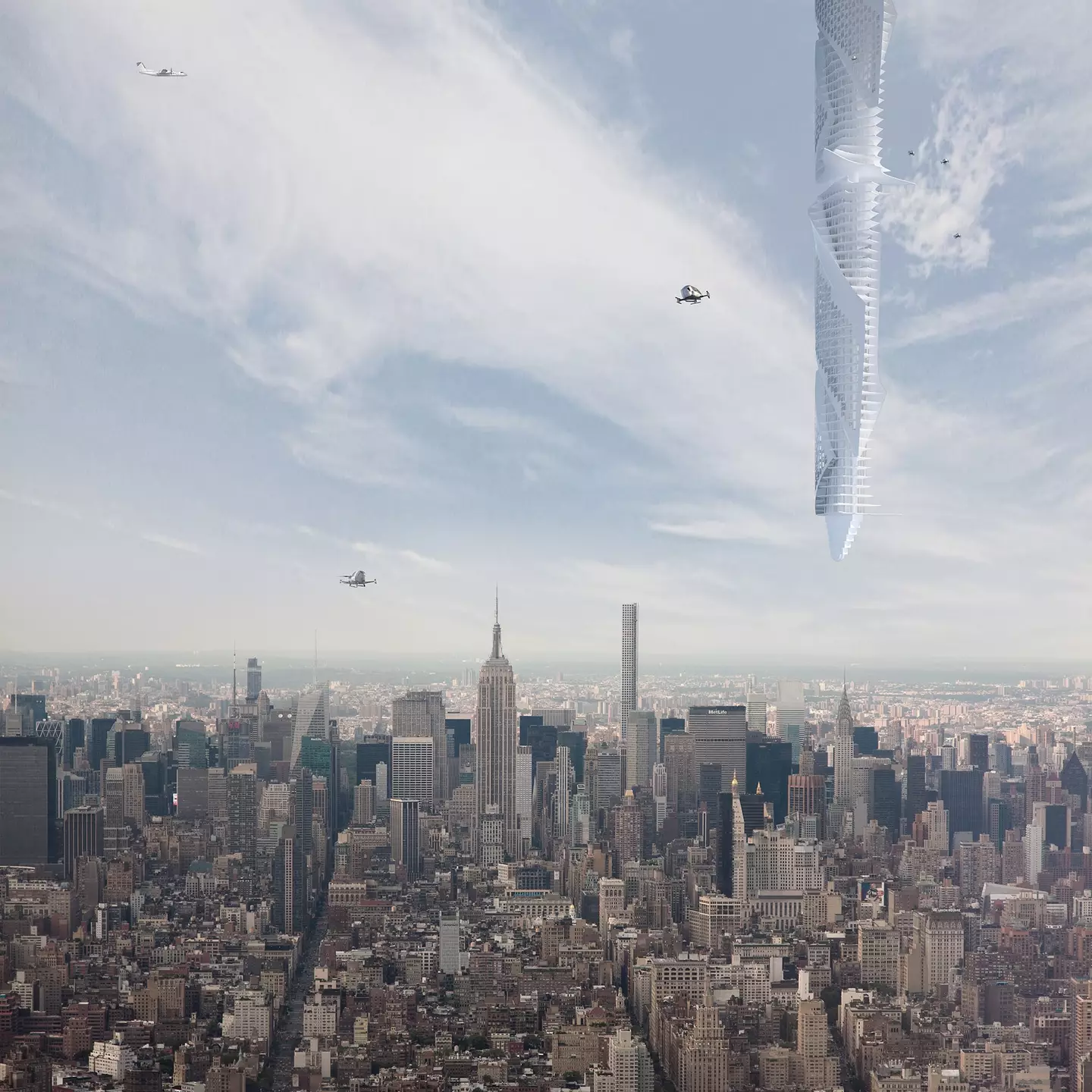 The building would be suspended from the ground. (Clouds Architecture Office)