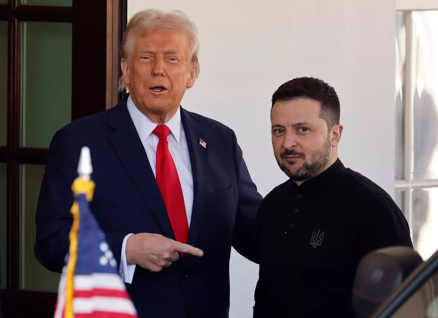 It was the first time the pair sat down together after their disastrous Oval Office meeting (Chip Somodevilla/Getty Images)