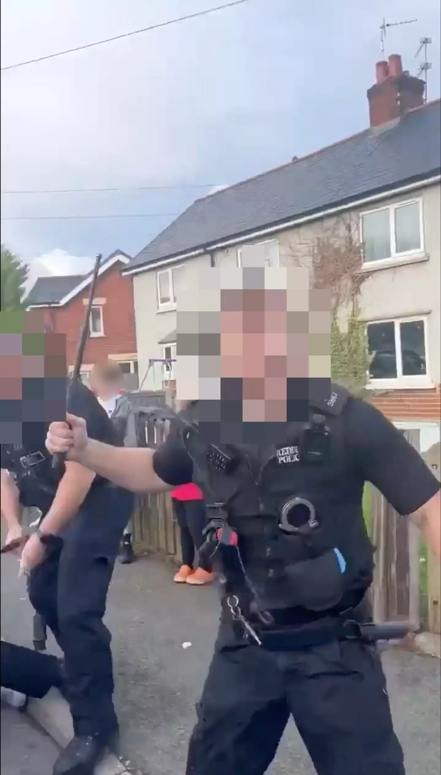 Several police officers were involved in the fight.