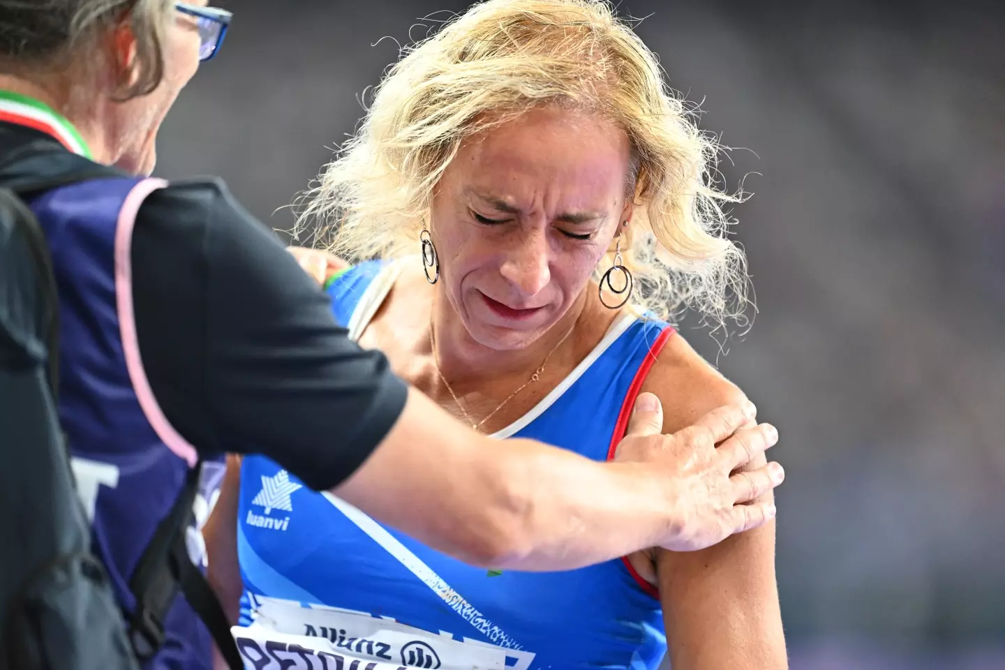 She was visibly upset at losing out on a place in the final (Marco Mantovani/Getty Images)