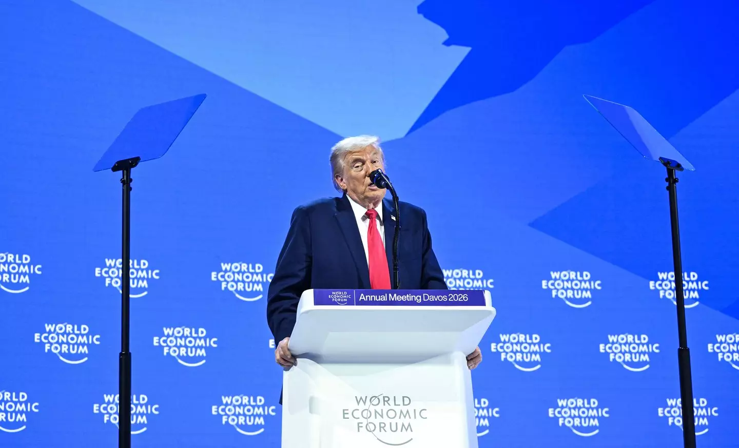 Trump made a number of digs at Europe while on stage in Davos (Mandel NGAN / AFP via Getty Images)