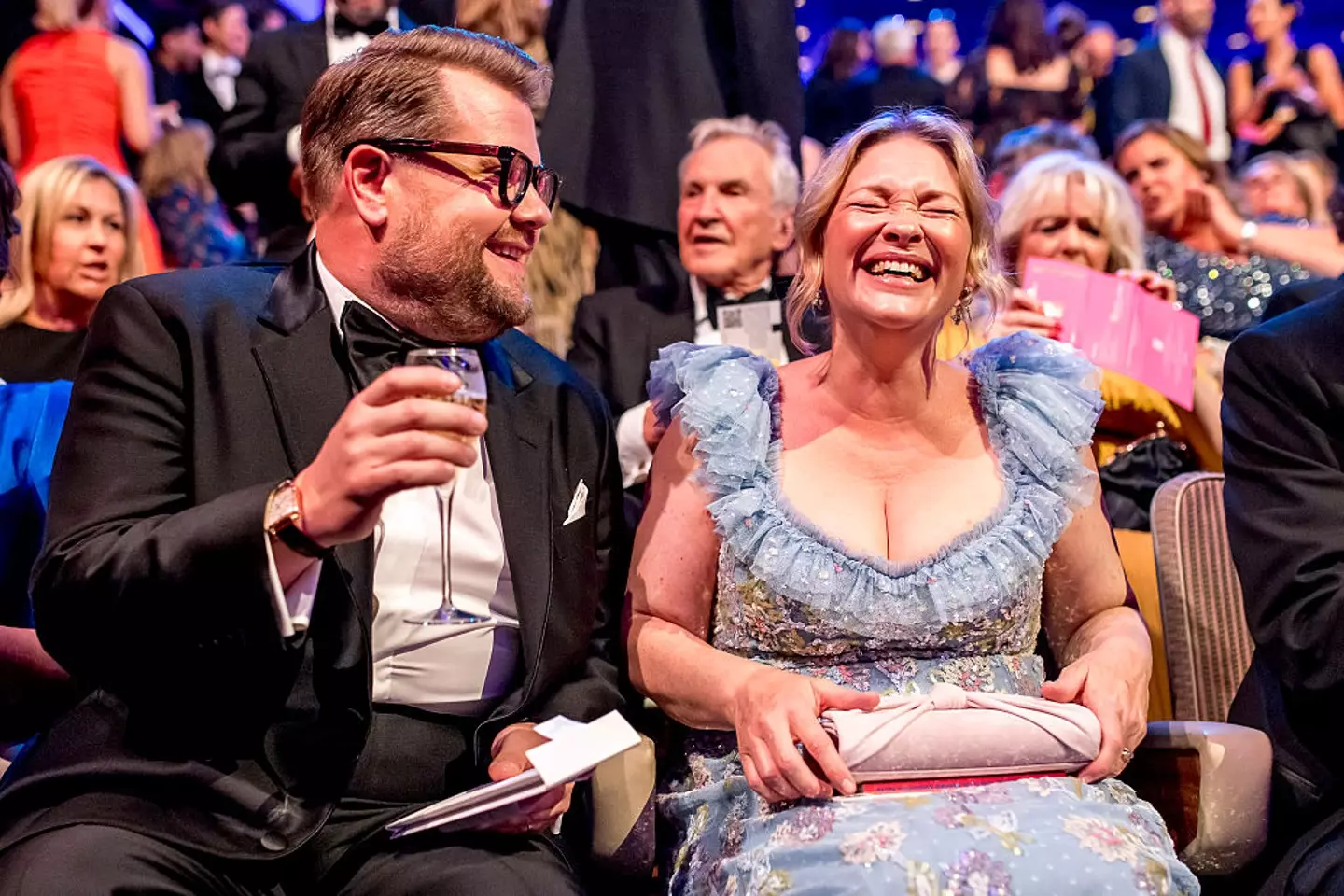 Page with close friend James Corden, who co-wrote Gavin and Stacey (Richard Murgatroyd/BAFTA via Getty Images)