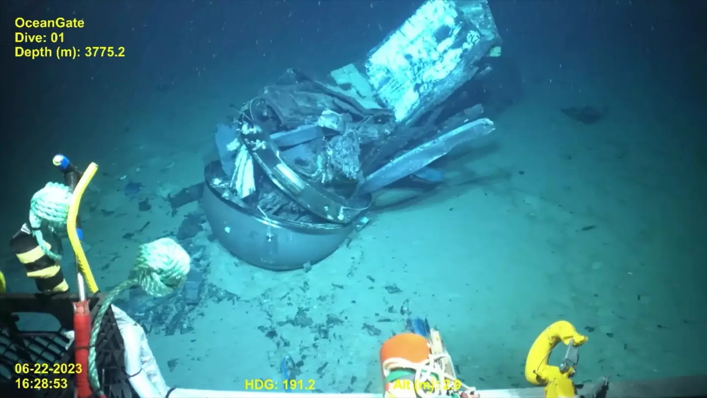 The Titan suffered a catastrophic implosion, instantly killing the five people on board (SWNS)