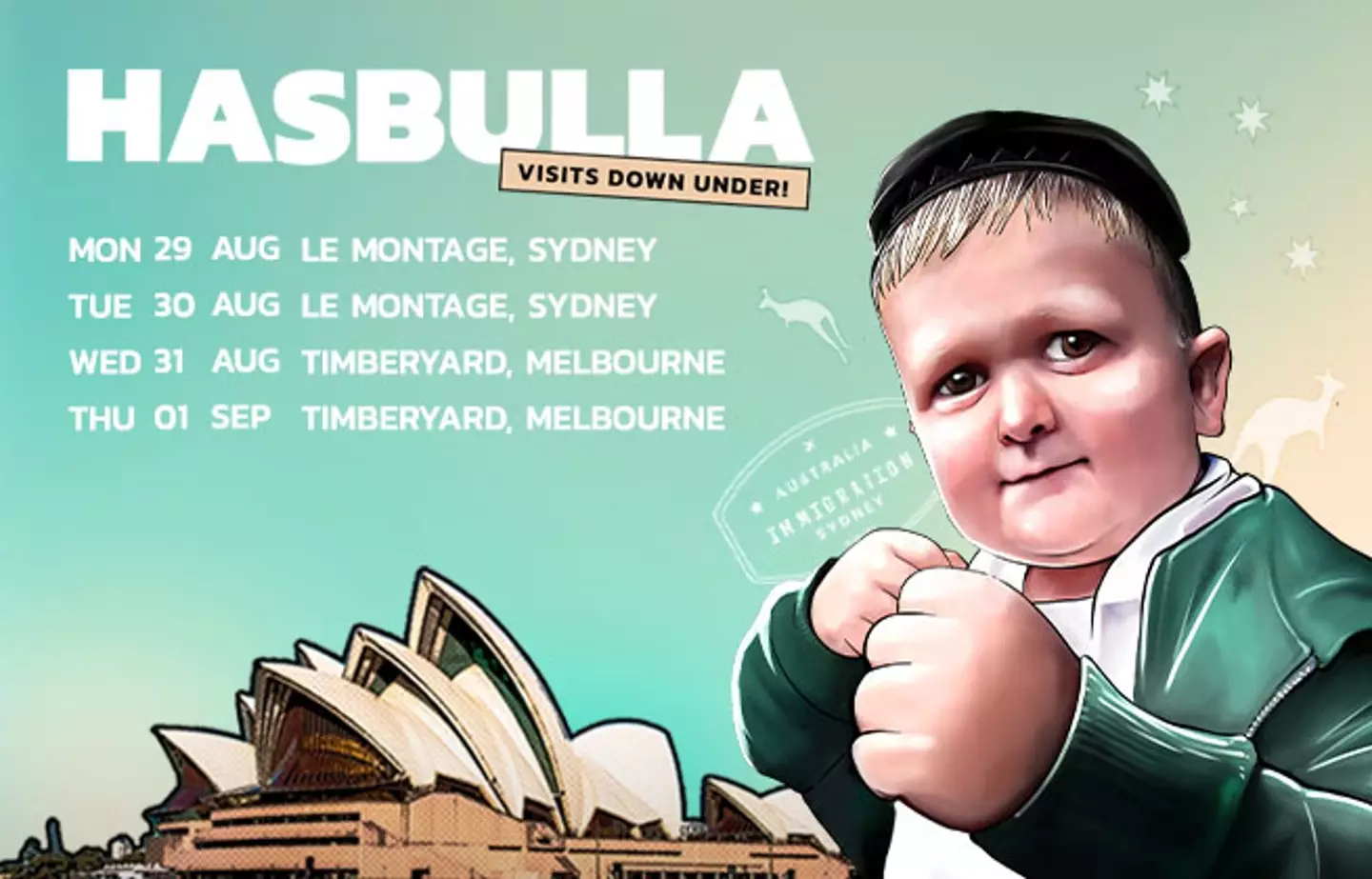 Hasbulla's tour flyer.