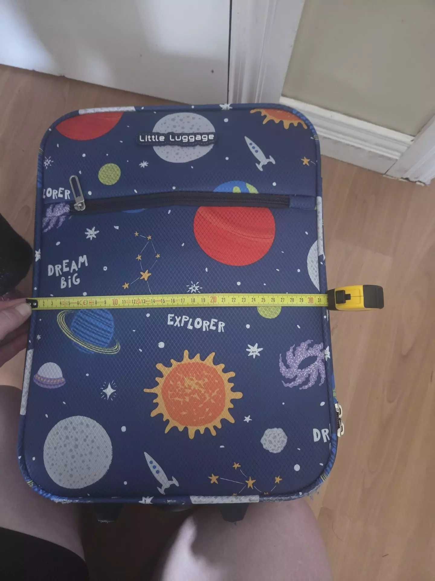 The mum measured the suitcase at home herself (Kennedy News and Media)