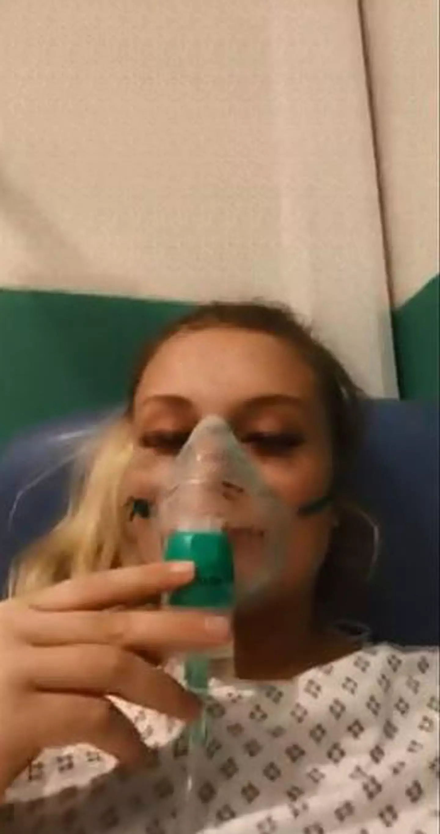 Abby was hospitalised after suddenly struggling to breathe.
