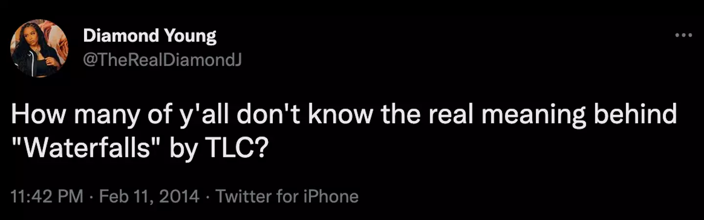 TLC fans have been left shocked after finding out the true meaning of 'Waterfalls'.