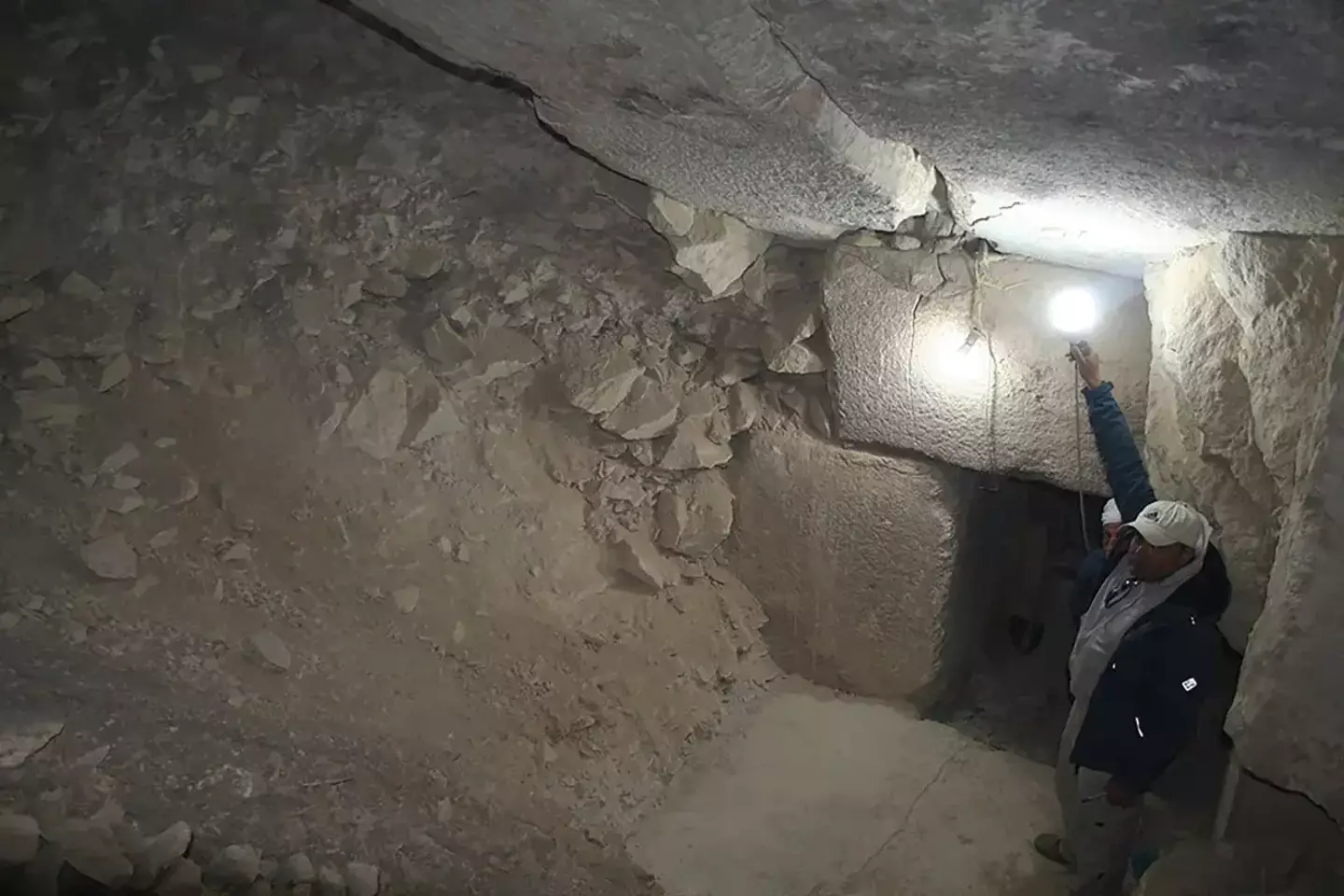 Experts discovered hidden chambers in the 4,400-year-old pyramid which they believe were storage rooms.