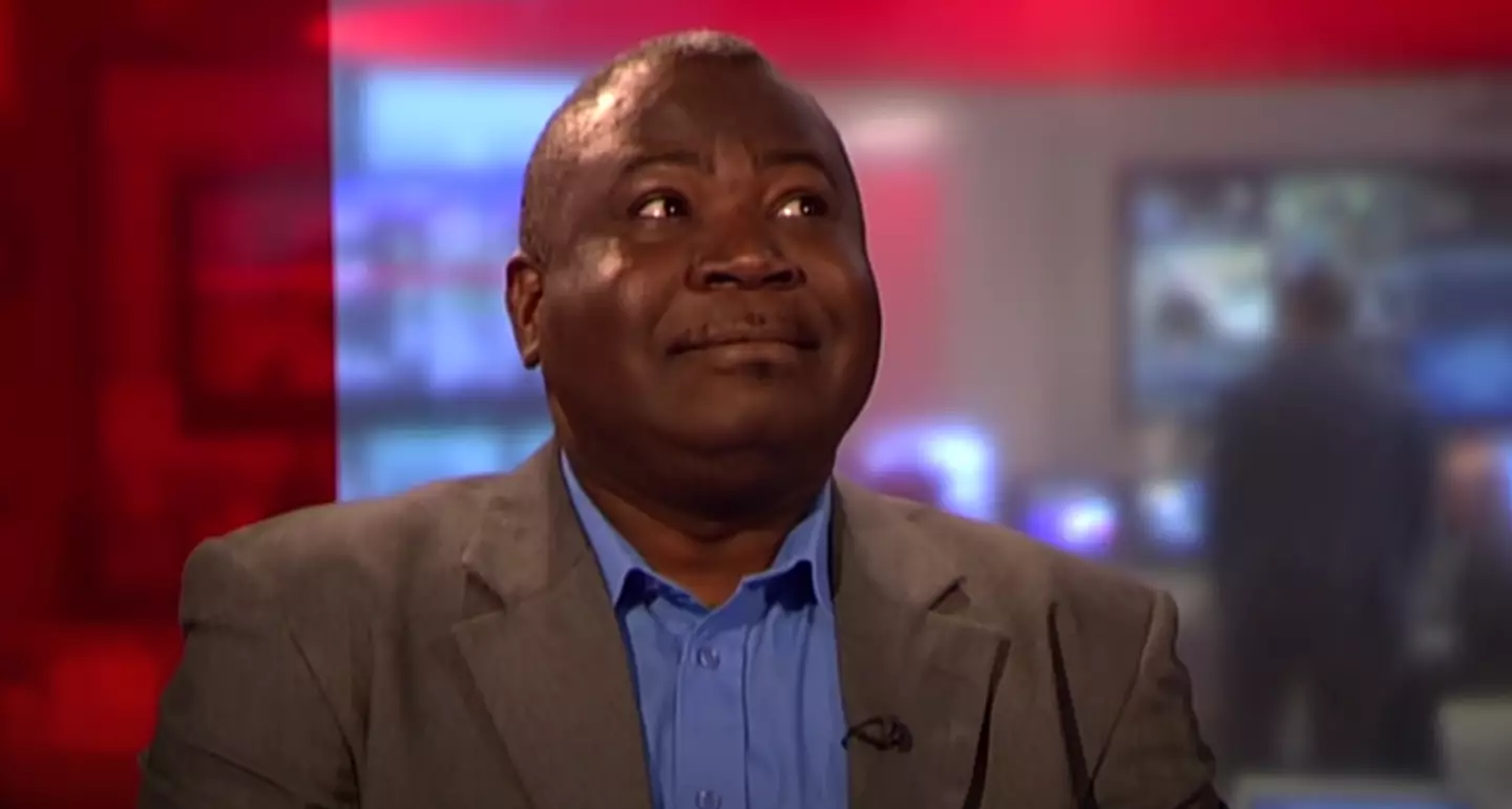 Guy Goma looked petrified when he was unexpectedly interviewed on BBC News.