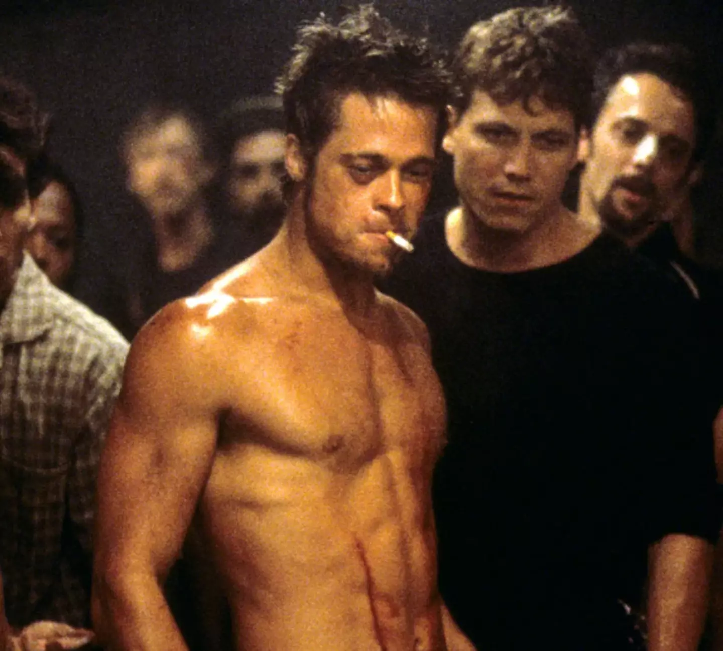 Brad Pitt plays Tyler Durden, The Narrator's alter-ego, in the hit film.